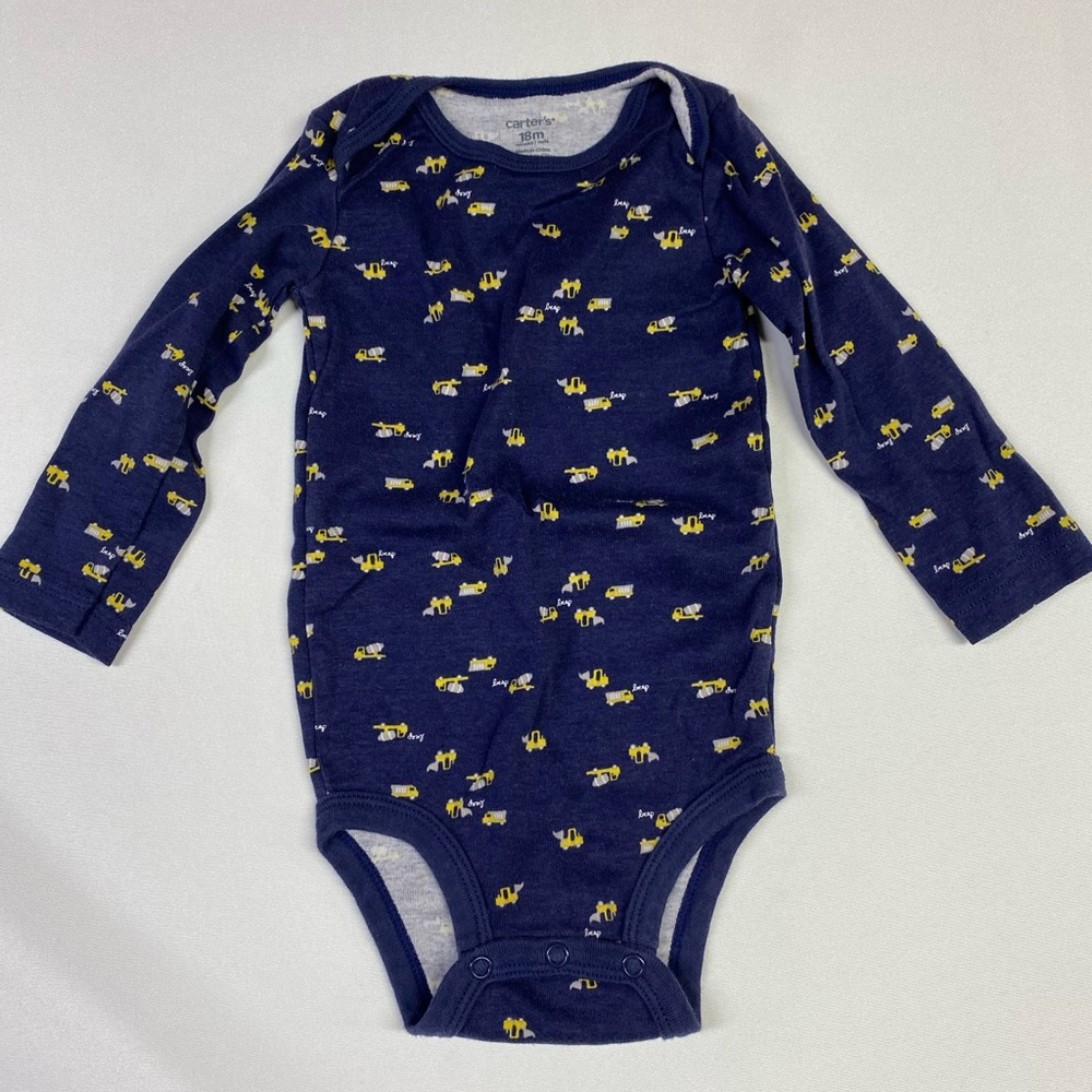Carter's Yellow & Navy Baby Outfit Bundle Construction Size 18 Months - Picture 8 of 13